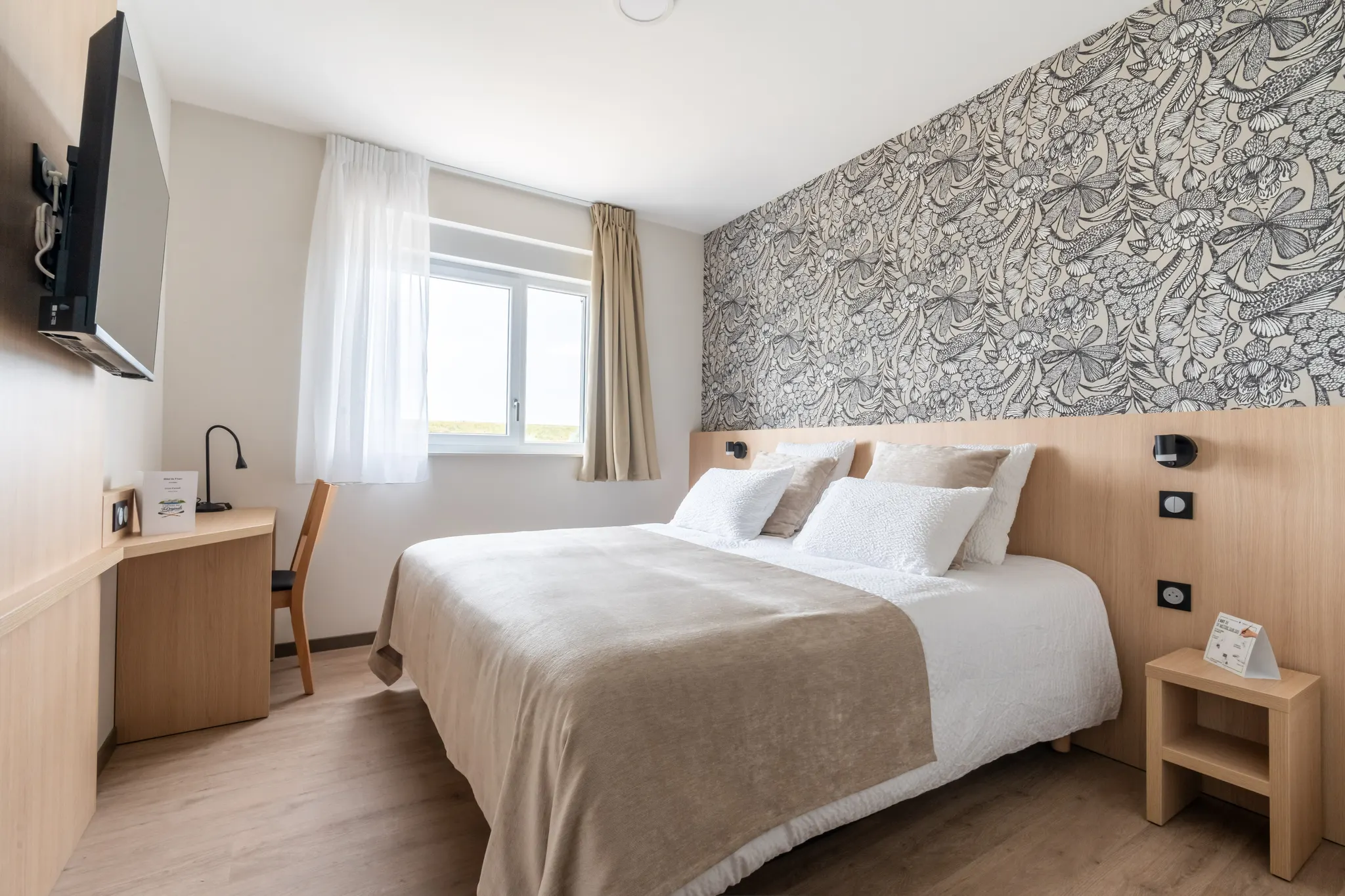 Une chambre double de l'hôtel